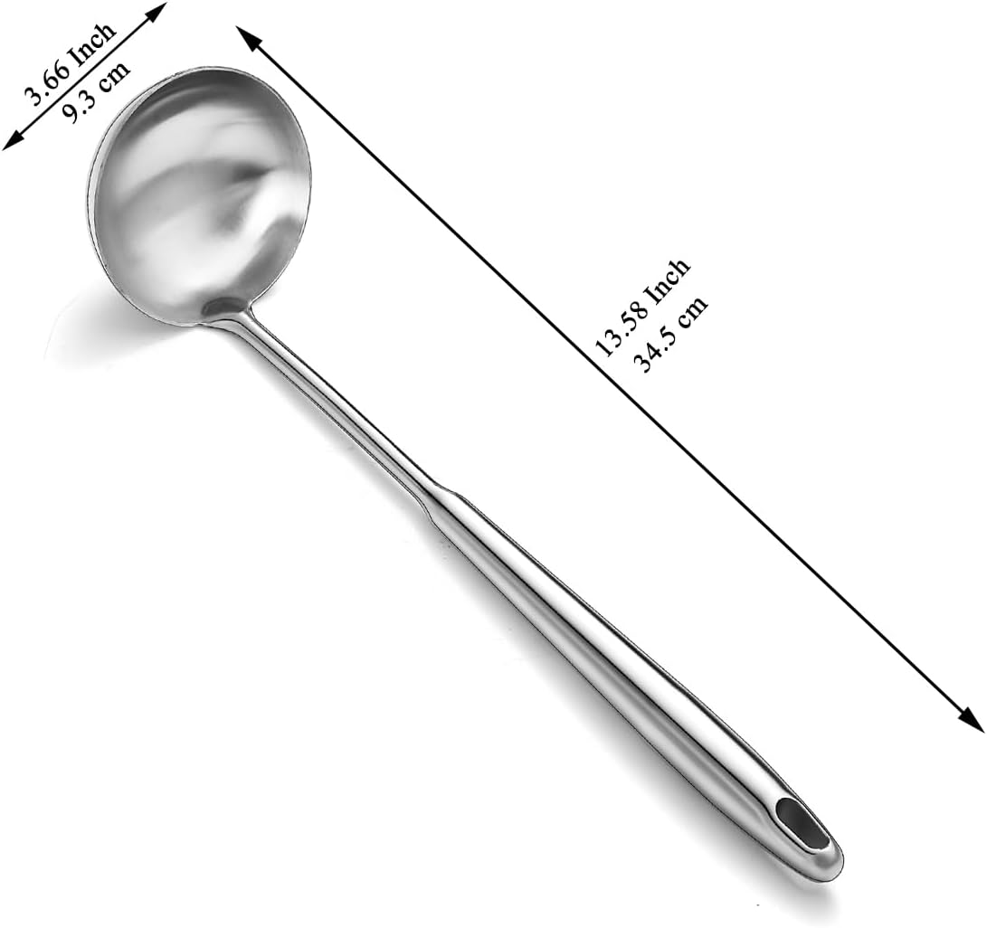 Stainless Steel Soup Ladle – Extra-Deep Large-Capacity Ladle with Long Hollow Handle, Dishwasher Safe, Easy to Clean – Ideal for Soup, Stew, Broth & Sauce - Image 2